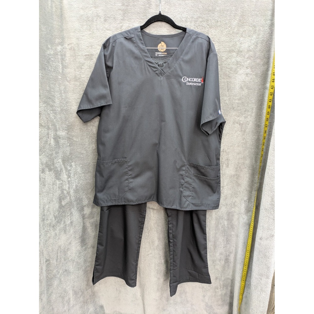 Concorde RT Instructor Scrub Outfit Womens XL Top Pants Uniform Workwear Mixed